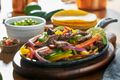 Steak Fajitas with Corn Salsa