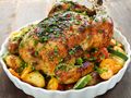 Roast Chicken with Green Capsicum and Feta