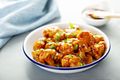 Cauliflower ‘Wings’ with Lentil Salad