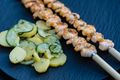 Prawn and Cucumber Canape Skewers