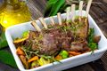 Minted Lamb with Warm Veggie Salad