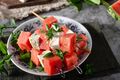 Halloumi and Watermelon Kebabs
