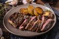 Rib-eye Steak with Anchovy Butter