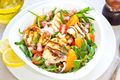 Saffron and Tomato Salad with Halloumi