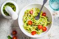 Zucchini and Pasta Pesto Salad