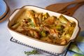 Chicken, Risoni and Leek Traybake