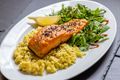 Hot Smoked Salmon with Lemon and Herb Couscous