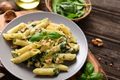 Penne with Leek, Spinach and Ricotta