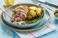 Bacon-Wrapped Monkfish Tail