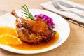 Duck Legs with Balsamic Shallots