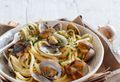 Linguine with Thai Green Mussels