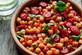 Wine-Braised Chickpeas with Chorizo