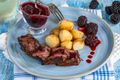 Venison with Blackberry Sauce