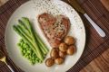 Tuna Steaks with Spicy Edamame