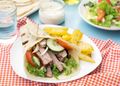Greek-Style Pork Pittas