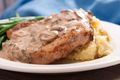 Pork Steaks with Creamy Mushrooms and Mustard