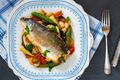 Hake with Cabbage and Beans