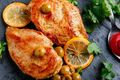 Lemon Chicken Breast with Green Olives