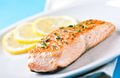 Salmon with Lemon and Walnuts
