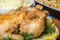 Festive Roast Chicken with Prosciutto Stuffing