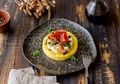 Polenta Stacks with Dates, Cheese and Pancetta