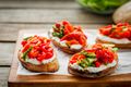 Roast Capsicum Bruschetta
