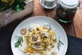 Mushroom, Walnut and Blue Cheese Tagliatelle