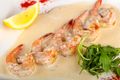 Prawns with Garlic, Cream and White Wine Sauce