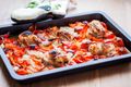 Chicken, Peppers and Chorizo Traybake