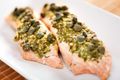 Pistachio and Lime Salmon Fillet