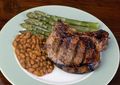 Pork Chop with Sweet and Sour Beans