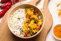 Moroccan Cauliflower and Almond Rice
