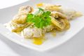 Plaice with Leek Vinaigrette