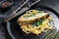 Sea Bass with Tahini Noodles