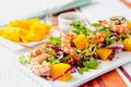 Chilli and Lime Prawns with Mango Dressing