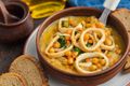 Harissa Squid with Chickpeas