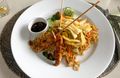Chicken Satay and Kale Udon Noodles