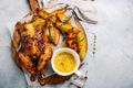 Roast Chicken with Mustard Sauce