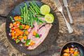 Gammon Steaks with Papaya Salsa