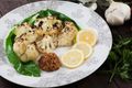 Cauliflower Steak with Tahini, Preserved Lemon and Dukkah
