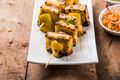 Grilled Pineapple and Tofu Skewers with Sweet Chilli Glaze