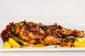 Jerk Chicken with Grilled Pineapple Slaw