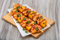 Grilled Prawn and Mango Skewers with Chilli Lime Glaze