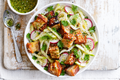 Crispy Pork Belly Bites with Fennel and Radish Salad