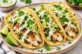 Grilled Fish Tacos with Lime Crema
