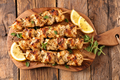 Grilled Chicken Skewers with Lemon and Oregano