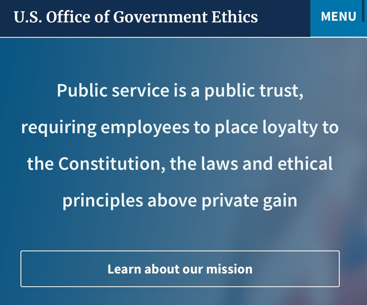 Senate confirms Director of Office of Government Ethics just in time to be a bulwark against corruption