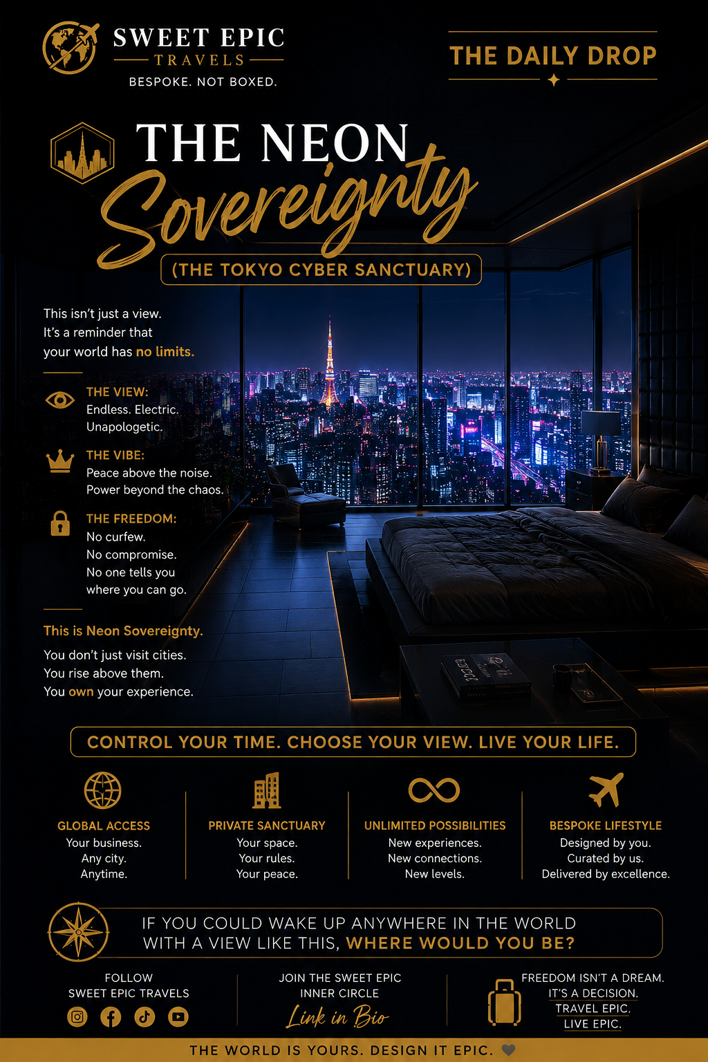 THE DAILY DROP: The Neon Sovereignty (The Tokyo Cyber Sanctuary)