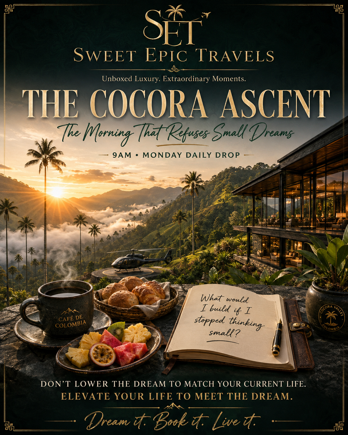 THE DAILY DROP: The Cocora Ascent (The Morning That Refuses Small Dreams)