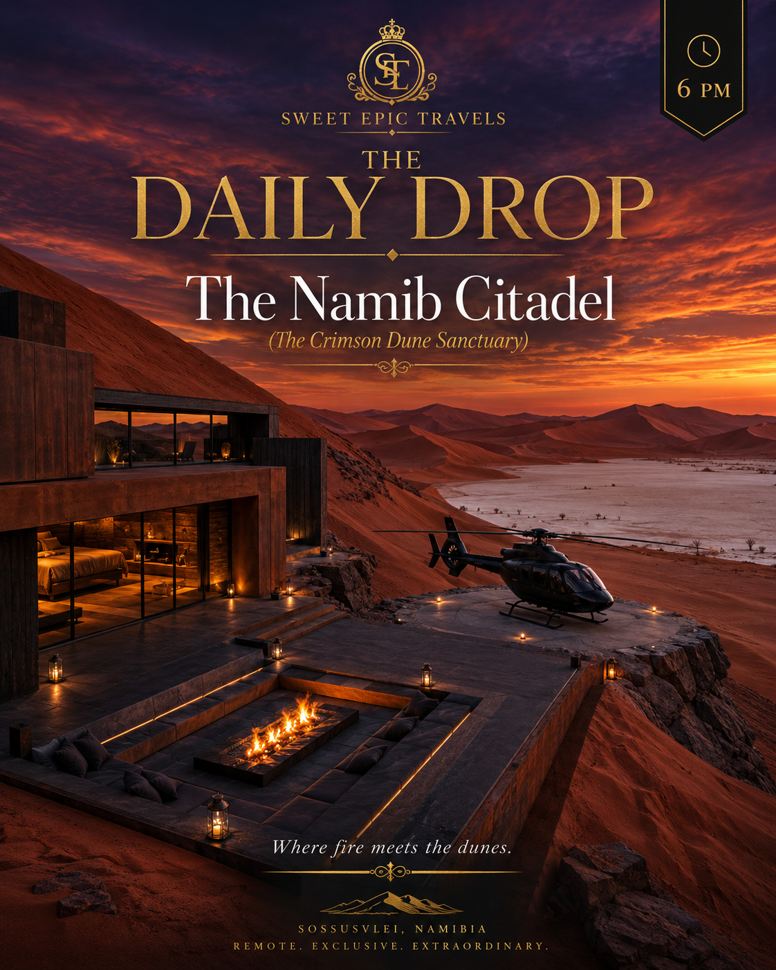 THE DAILY DROP: The Namib Citadel (The Crimson Dune Sanctuary)